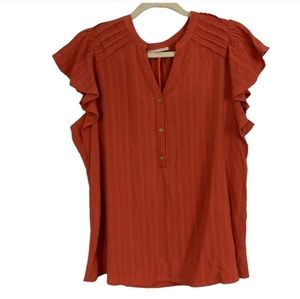 💥Price drop!!! NWT Knox Rose boho ruffled sleeve blouse.